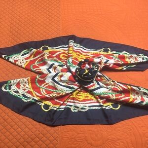 Vintage Rope Patterned Square Scarf